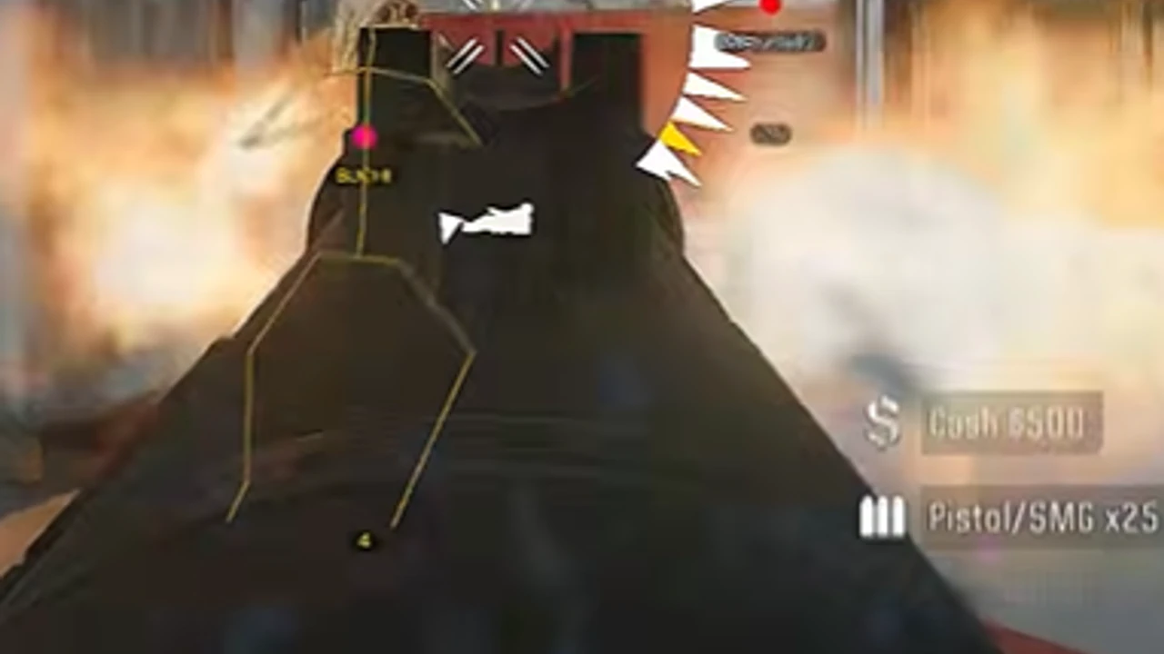 Warzone gameplay — iron sights firefight with target box
